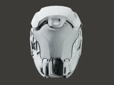 SciFi Helmet 5 version set 3D model