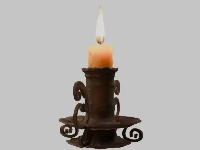 Low Poly Candle Low-poly 3D model