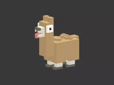 Voxel Characters - Camel Low-poly 3D model
