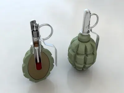 grenade f1 3D model purchase