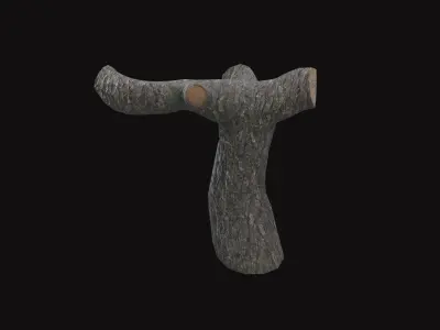 Medieval Tree Trunk V05 Low-poly 3D model