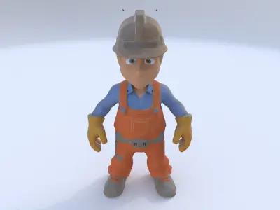 Construction Worker male 3D model