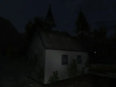 Old chapel Low-poly 3D model