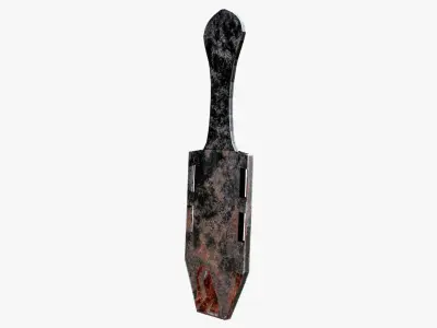 Post Apocalyptic Throwing Knife Low-poly 3D model