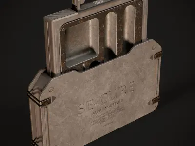 Sci-fi Military Crate Low-poly 3D model