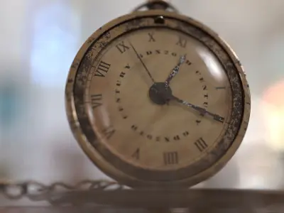 old pocket watch 3D model purchase