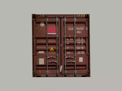 Industrial Storage Container Low-poly 3D model