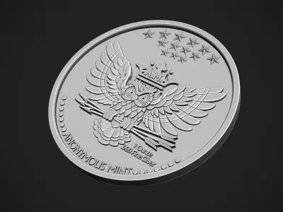 Anonymous Owl Bitcoin 3D print model