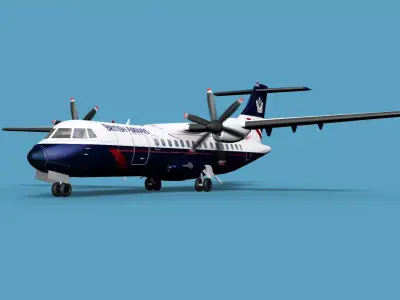 ATR  ATR-42-500 British Airways 3D model