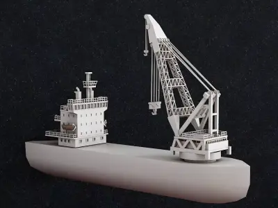 Ship Model Boat Low-poly 3D model