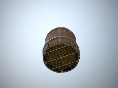 Barrel Low-poly 3D model order