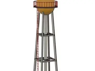 Water tower 3D print model