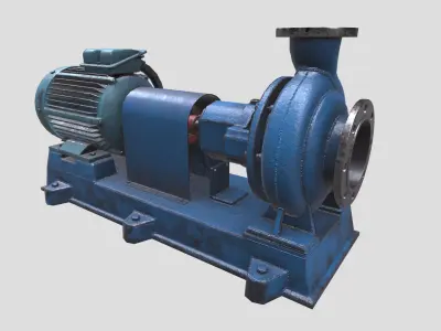 Chemical Pump Low-poly 3D model