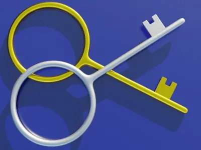 Padlock Key 3D model