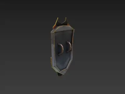 Shield Pbr gamerady stylized paint Low-poly 3D model