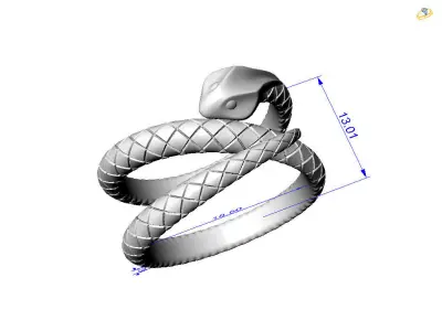 Ring snake 3D print model