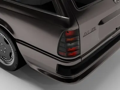 Mercedes Benz AMG Hammer Wagon 1987 Low-poly 3D model