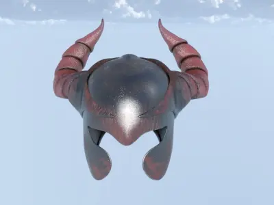 Helmet horn damon 3D model