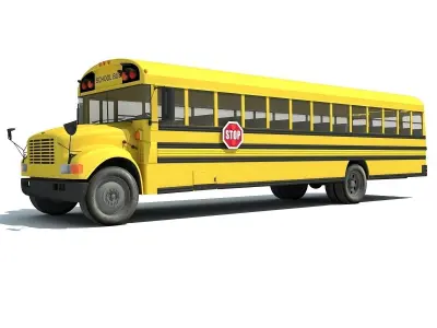 Classic School Bus 3D model