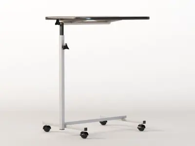 Swivel Tilt Top Hospital Rolling Tray Table 3D model