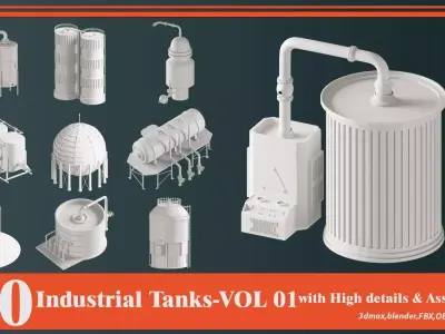 Industrial Tanks VOL-01 3D model