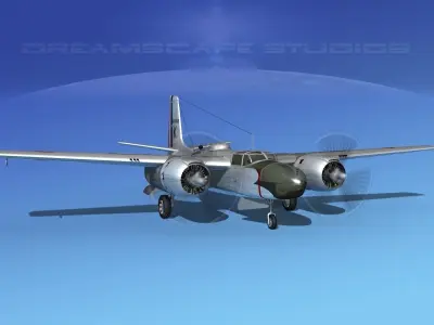 Douglas B-26B Invader France 3D model