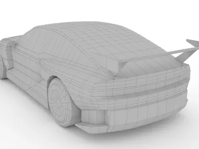 5 low poly car collection futuristic sports 3D Model Pack purchase