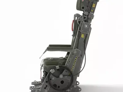 Martin-Baker Mk7 Aircraft Ejection Seat High-Fidelity Low-poly 3D model