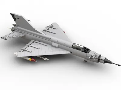 MocBricks3D - Lego MIG-21 Fishbed Jet Fighter Aircraft 3D print model