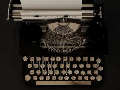 Typewriter animated to any text you type - geometry nodes 3D model