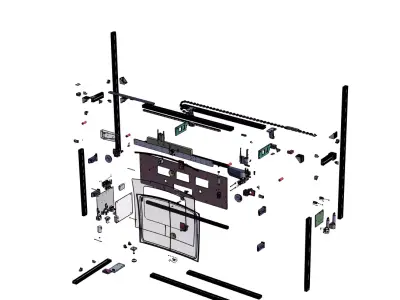 Automobile Sunroof Glass Seal Strip Rolling Assembly Machine  3D model