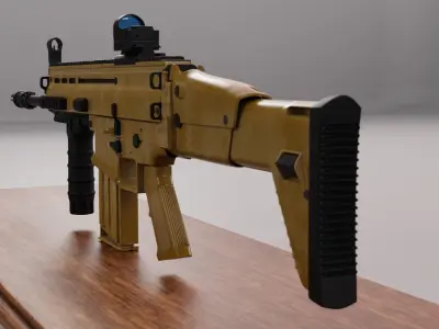 Scar-H rifle 3D model