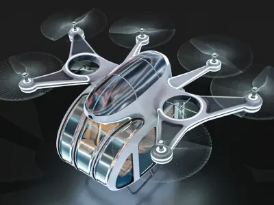 Taxi Drone 3D model purchase
