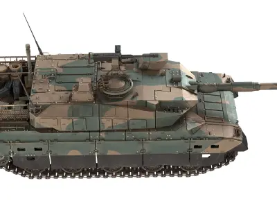 Type 10 Hitomaru MBT Low-poly 3D model