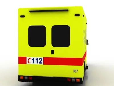 Mercedes Benz Sprinter 2015 Truck Belgium Ambulance 3D model