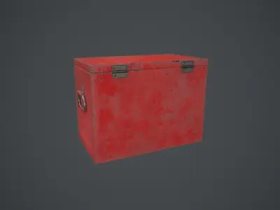 Red Tool Chest  - Tool Box  Low-poly 3D model