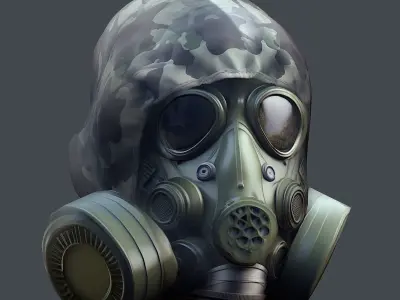 Helmet 3d model military combat Military Low-poly Low-poly 3D model 31