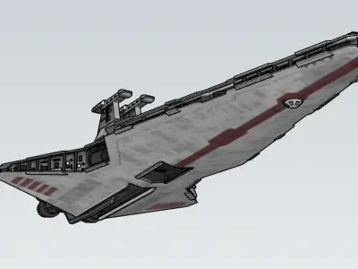 Star Wars Venator Low-poly 3D model purchase