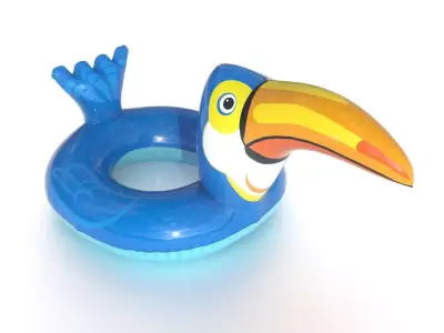 POOL FLOAT TOUCAN Low-poly 3D model