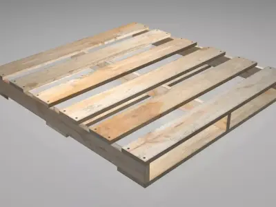 Wood Pallet low poly Low-poly 3D model