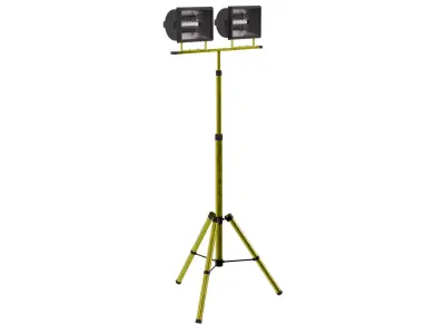 Footed Construction Lights Low-poly 3D model