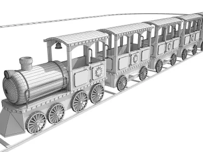 Amusement Train Toys 3D model