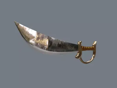 Pirate sword Low-poly 3D model