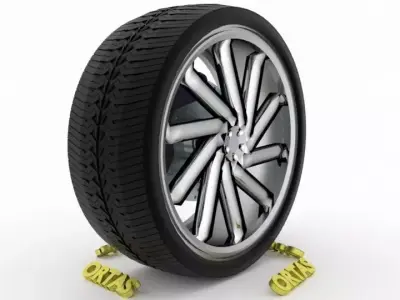 ORTAS CAR WHEEL RIM 136 GAME READY WHEEL RIM TIRE 3D model
