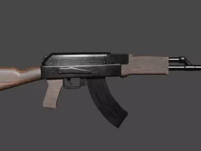 Aka 47 lowpoly 3D model