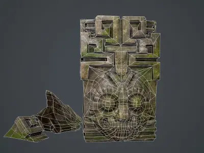 Ancient Statue Low-poly 3D model