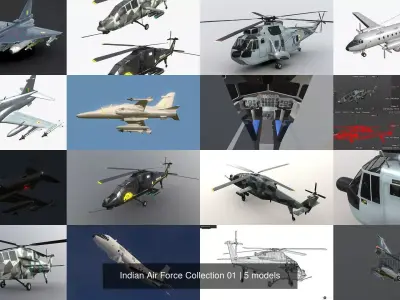 Indian Air Force Collection 01 3D Model Pack