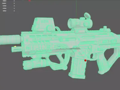 Futuristic Assault Rifle 3D model