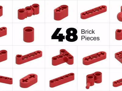 TwindBricks3D - 48 Technic Liftarm collection 3D print model