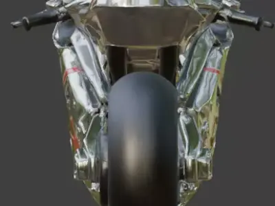 Futuristic Medical Response Motorcycle 3D Model Low-poly 3D model